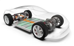 modern electric car with battery, x ray vehicle chassis, 3d rendering modern electric car with battery, x ray vehicle chassis, 3d rendering
